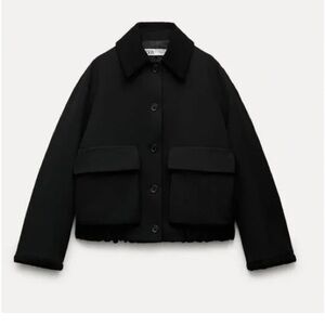 Zara oversize black bomber size m